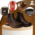 Kit Bota Masculina Adventure em Couro Legítimo e Palmilha Ortopédica +BRINDES: Chapéu, Cinto, Carteira e Copo (Copy)