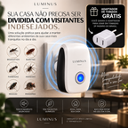 Repelente Eletrônico Ultrassônico Luminus™ Bivolt – Para Insetos e Roedores + Adaptador de Tomada GRÁTIS