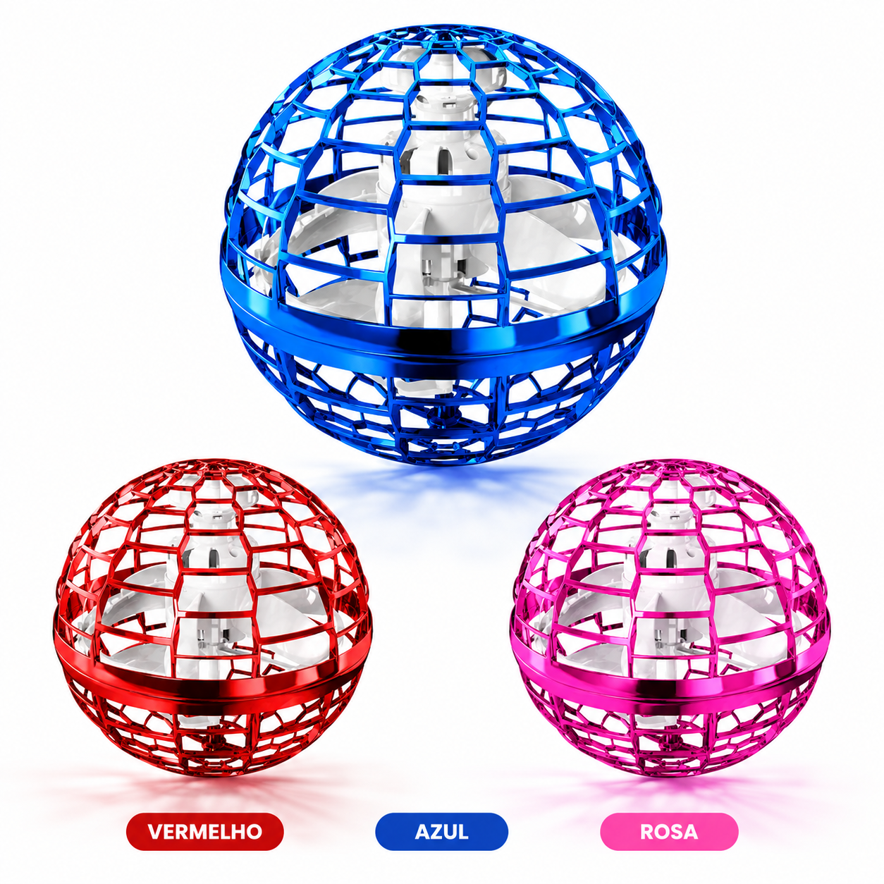 Bola Voadora Flying Spinner 360° com LED – Brinquedo Interativo Recarregável