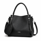 Bolsa Feminina Grande De Ombro Com Alça Transversal De Couro PU