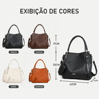 Bolsa Feminina Grande De Ombro Com Alça Transversal De Couro PU
